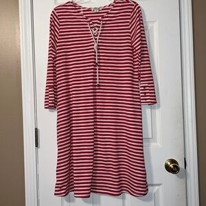 Striped Simply Noelle dress - Red and White Size XS